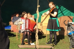 Folk in the tent